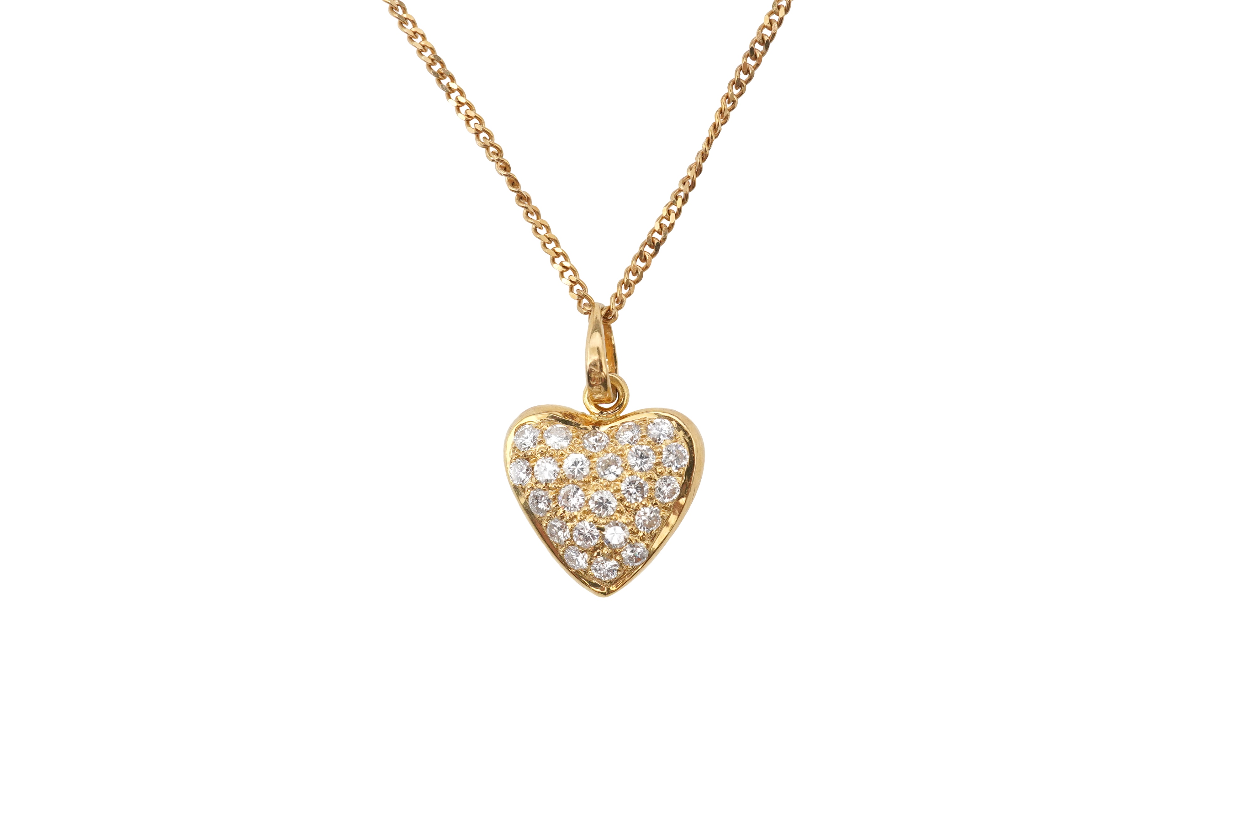 A diamond heart pendant